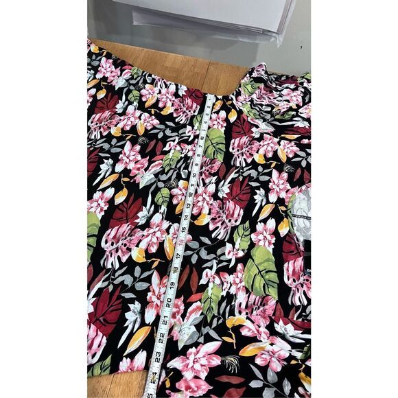 AVENUE BLACK FLORAL BLOUSE WOMENS SIZE 22/24 NEW P-195 - Picture 4 of 8
